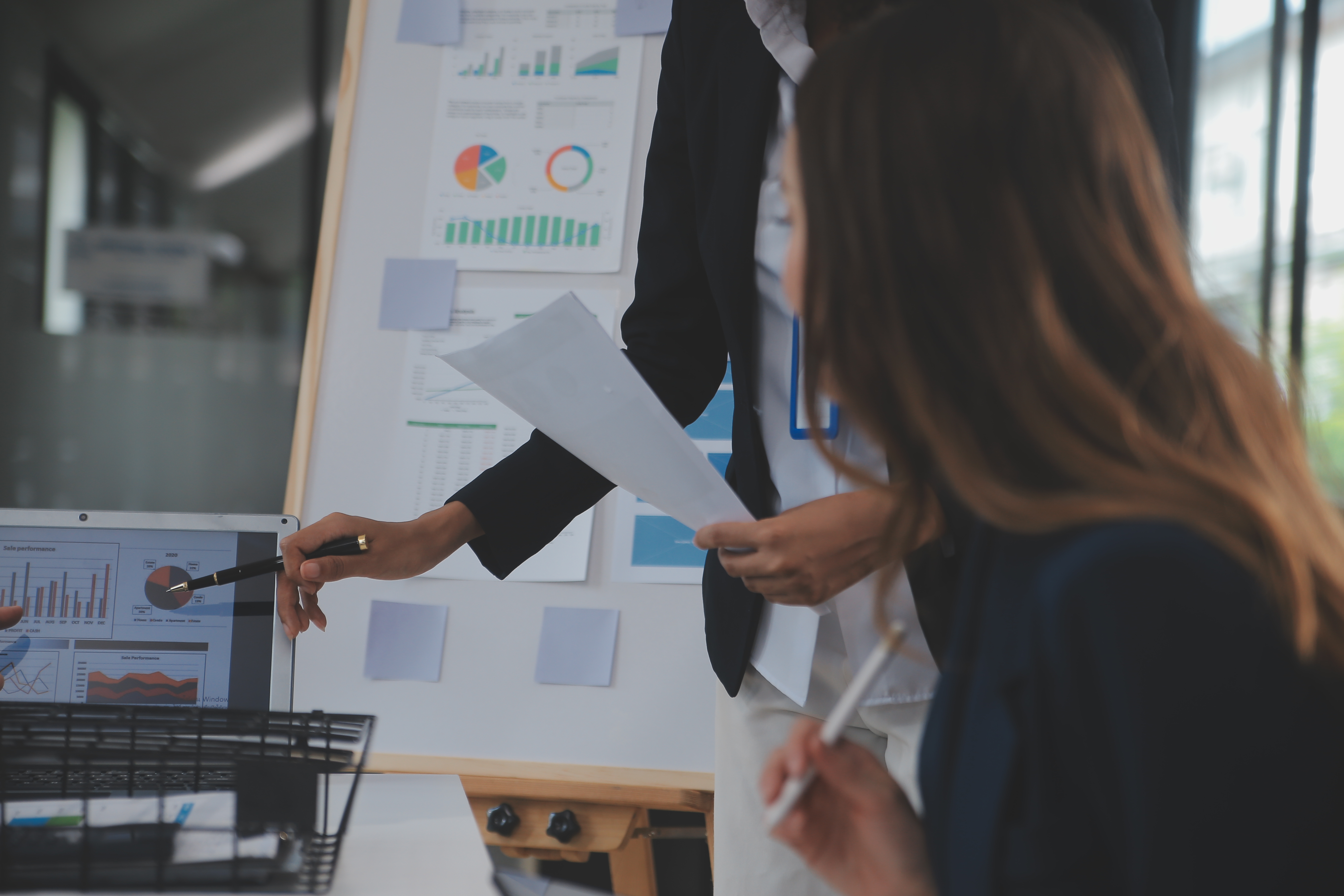 Performance marketing dashboard showing ROI improvements